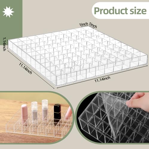 Mumufy 100 Slot Clear Acrylic Lipstick & Makeup Organizer Display