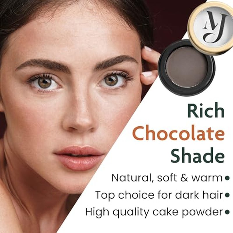 Dark Brown Eyebrow Powder ? Long-Lasting, Waterproof, Smudge-Proof Brow Powder for Natural, Defined Brows ? Vegan & Cruelty-Free Eyebrow Makeup by Marie-Jos? - Made in USA
