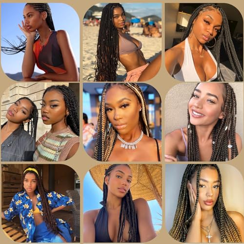 Pre Stretched Braiding Hair Extensions 20 Inch Dark Brown 6 Packs - Crochet & Twist Styles
