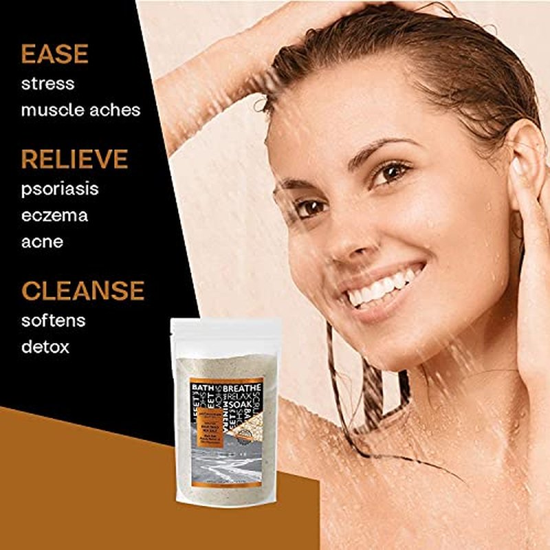 Aromasong Dead Sea Spa Bundle: 5 lbs Raw Dead Sea Salt + 100% Pure Dead Sea Mud Mask for Detox and Relaxation