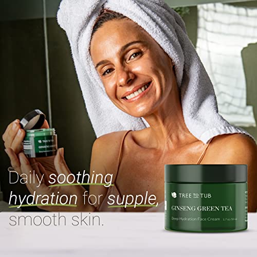 Tree to Tub Hydrating Face Moisturizer for Dry and Sensitive Skin & Sensitive Skin Face Wash for Dry Skin - Hyaluronic Acid Facial Moisturizer & Moisturizing Gentle Face Cleanser for Women & Men