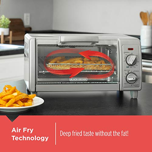 BLACK+DECKER 1150W Countertop Air Fryer Toaster Oven with 5 Cooking Functions