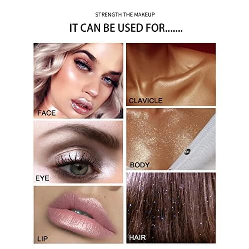 3 Color Glitter Powder Highlighter Makeup,Body Brightens the Natural Three-Dimensional Face Blusher Patting Glitter Powder Highlighter Makeup (01# 02#03#)