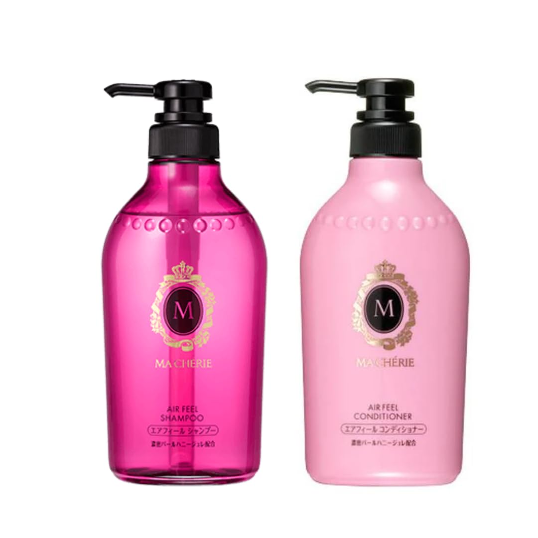 Japanese MaCherie Air Feel Shampoo and Conditioner Hair Care Set, For Voluminous & Silky Hair 450ml+450g