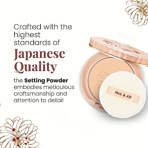 Paul & Joe Setting Powder Refill Only, Case Sold Separately, All-Day Lightweight Compact Powder, Ideal Face Makeup for Setting a Flawless Look and Controlling Oil, 02 Beige Shade, 0.31oz