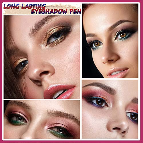 Pink Matte Eyeshadow Pencil, Waterproof Long Lasting Eye Shadow, High Pigment Hypoallergenic Highlighter Stick - Create Multi-Dimensional Eyes Look (05# Pink Matte)