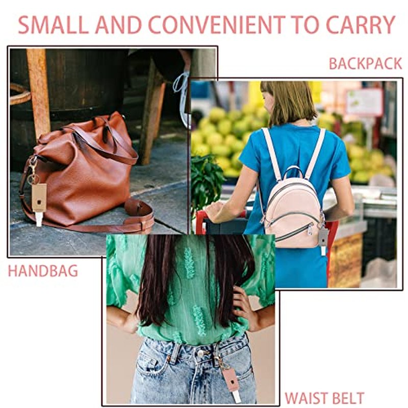6Pcs Leather Travel Spray Bottles Keychain Holder, Leakproof Bottle Holder Keychain, Empty Refillable Travel Spray Bottles for Alcohol, Toner, Hand Soap, 30ml, Style B