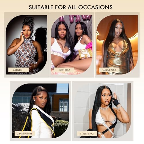 Brazilian Hair Extensions - 16 Inch Natural Color Virgin Remy Human Hair Bundles with Double Weft - No Shedding