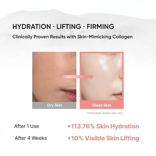 Collagen Lifting CO2 Bubble Serum Mask, 60ml | 2.02 fl.oz.| Fast-Absorbing Bubble Texture | Firming & Instant Lifting | Lightweight High Moisture Korean Skincare