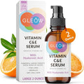 GLEOW Vitamin C Face Serum, Hydrating Vitamin C Serum for Face with Hyaluronic Acid, Suitable For All Skin Types, Targets the Appearance of Dull Spots 2oz