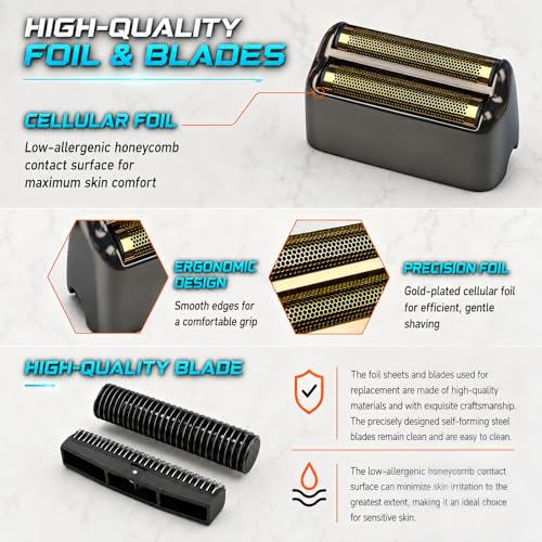 Shaver Replacement Foil & Blade Set for BaBylissPRO FXFS2 Electric Shaver