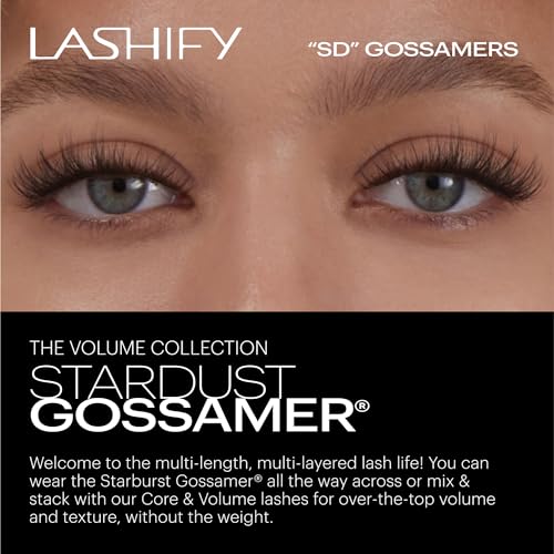 Lashify Stardust 14mm Gossamer Multi-Layered False Eyelash Refill Black - Variation of THIS listing