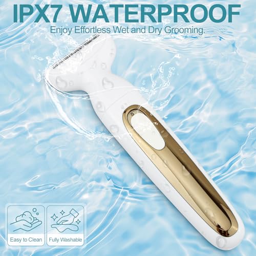 4-in-1 Waterproof Body & Bikini Trimmer for Men and Women - Cordless, hypoallergenic blades, USB Rechargeable