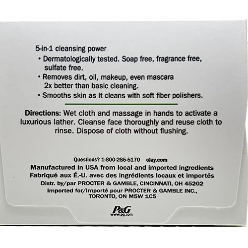 Unscented Olay Daily Gentle 5-in-1 Water-Activated Facial Cloths - 33 Count Pack of 3