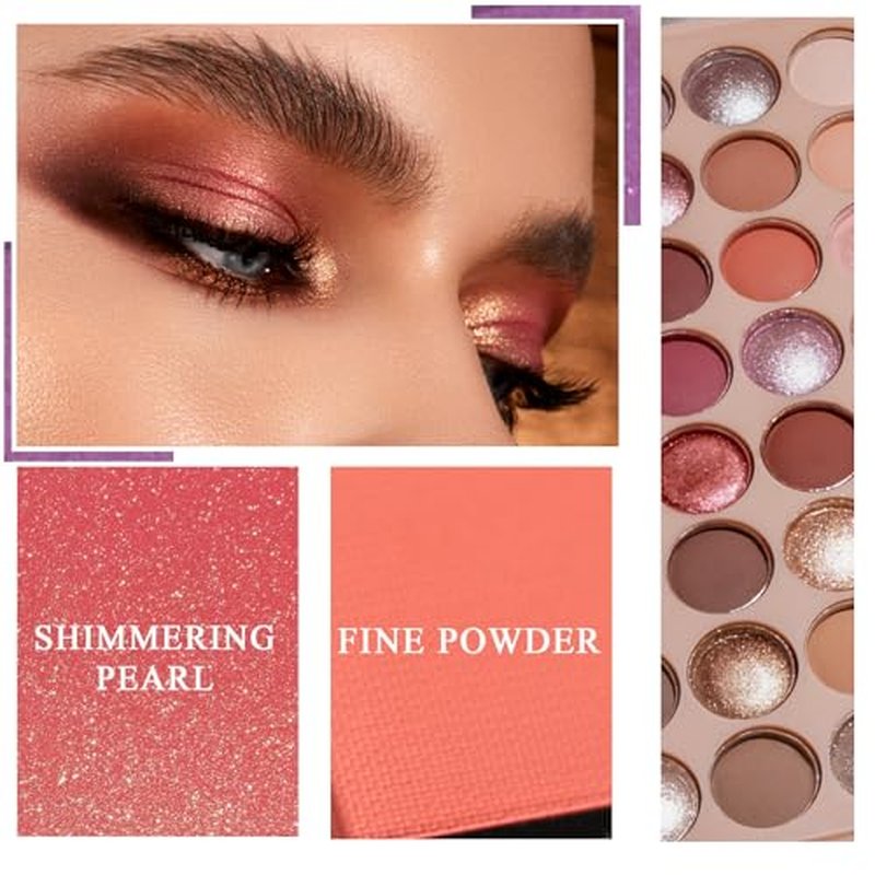 36 Colors Makeup Eyeshadow Palette, Colorful Matte Glitter Eyeshadow Makeup Palette, Professional Waterproof Shimmer Eyeshadow Palette, Highly Pigmented Powder Eyeshadow Set(H)