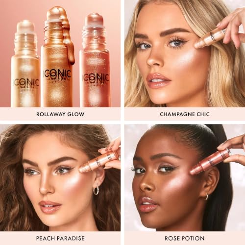 ICONIC LONDON Rollaway Glow Liquid Highlighter - Champagne Chic 0.27 Fl Oz