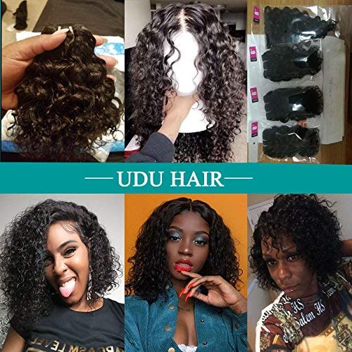Water Wave Human Hair Bundles with Closure - Virgin 50g Hair Weave for Natural, Bouncy Style