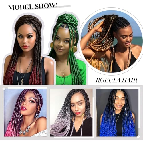 Pre Stretched Braiding Hair 26 Inch Omber Black to Dark Ginger 8 Pack - Synthetic Yaki Texture