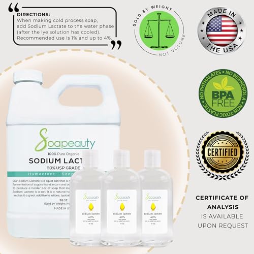 Sodium Lactate 60% USP, Soapeauty 16 oz – Soap Making & Lotion Humectant