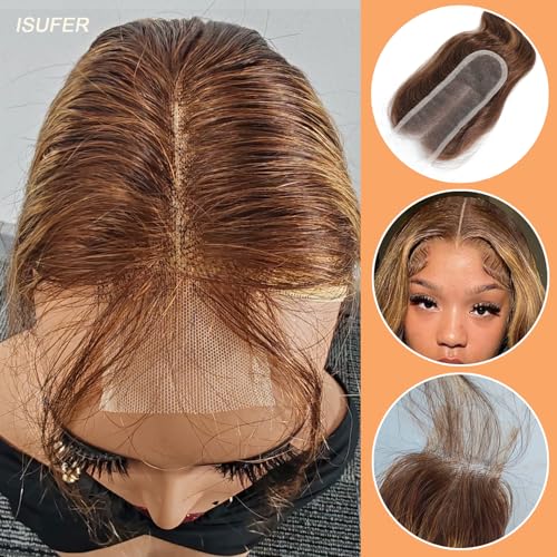 Isufer P4/27 Body Wave Lace Closure 16 Inch Honey Blonde Virgin Human Hair