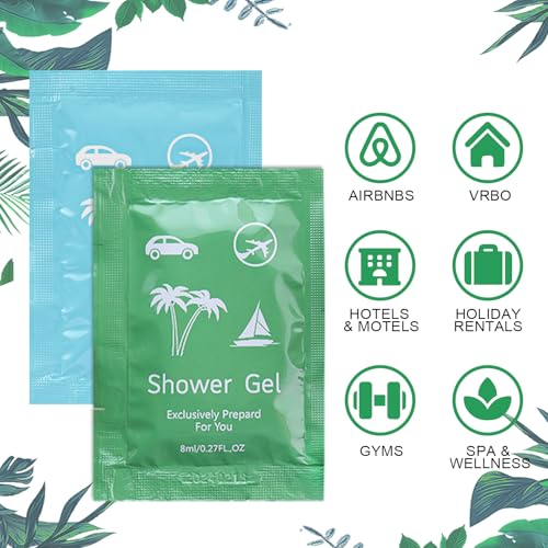 100 Pack Travel Size Body Wash & Shampoo Kits 1 Fl Oz | Bulk Hygiene Supplies
