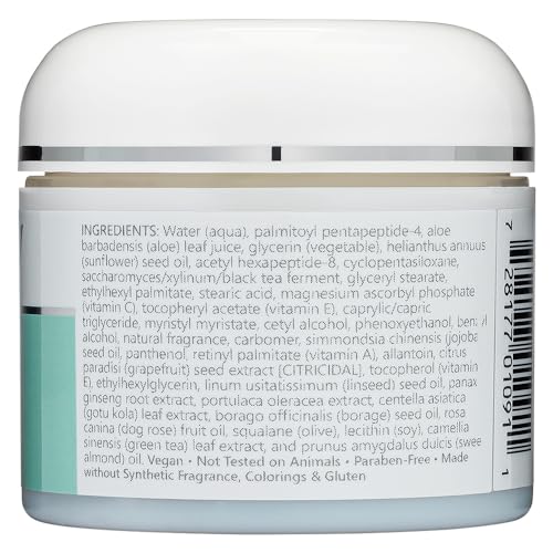 NutriBiotic Peptide Face Creme with GSE & Botanical Extracts 2 Oz Pack of 2 – Hydrating Collagen Support