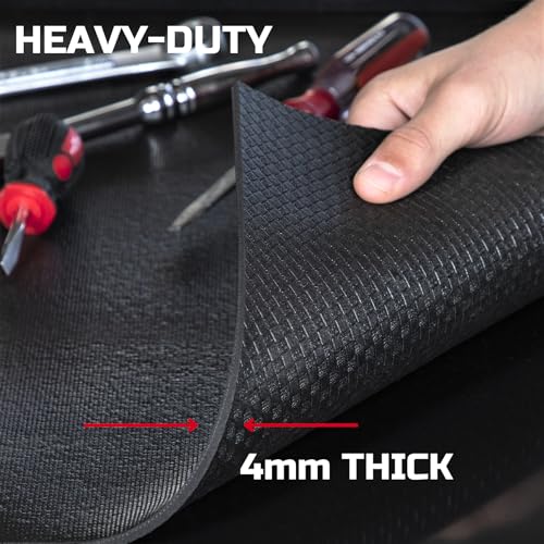 Heavy-Duty Tool Box Liner 30in x 22ft 4mm Thick Non-Slip Protective Mat for Drawers & Shelves
