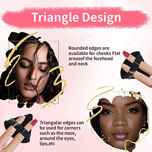 150 Pcs Powder Puff Face Soft Triangle Makeup for Loose Mineral Body