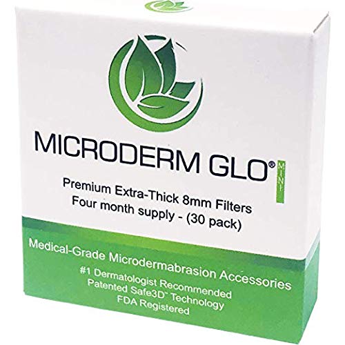 Mini Premium 8mm Microdermabrasion Filter Pack for Microderm GLO - 30 Count