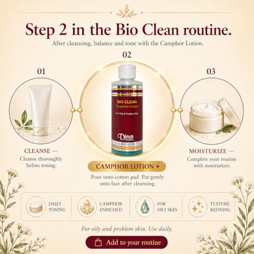 Camphor Lotion for Oily Skin - Balances Sebum & Reduces Blemishes - 4 fl oz (120ml) - Bio Clean Variation