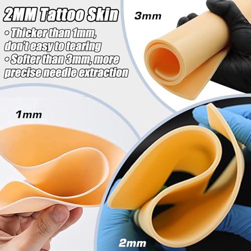 2MM Tattoo Practice Skin Kit with Transfer Papers - 40 Sheets Double-Sided