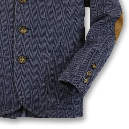 Hope & Henry Men's Fleece Blazer with Elbow Patches