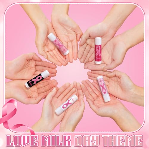 Siifert 150 Pack Breast Cancer Awareness Lip Balms with Pink Ribbon Party Favor