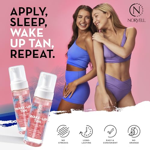 Norvell Wake-Up Tan Self Tanning Mousse 5.5 oz - Clear, Hydrating, Gradual Sunless Tan
