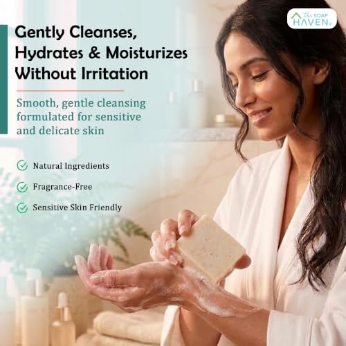 Himalayan Salt Soap Bars - Unscented Natural Moisturizing Hand & Body Soap (4 Pack)