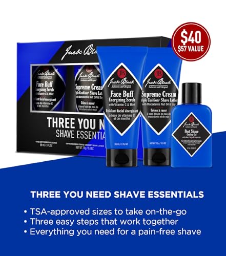Men's Skincare Gift Set - Travel-Ready Shave Essentials Kit - Three You Need