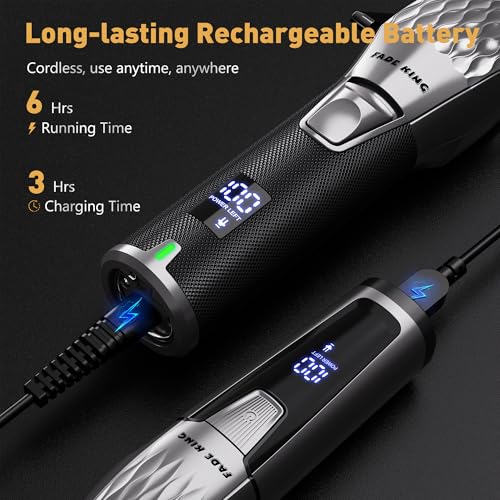 FADEKING¢ç Cordless Hair Clippers and Beard Trimmer for Men, Professional Barber Kit for Hair Cutting and Beard Styling, Premium Grooming Gift for Men
