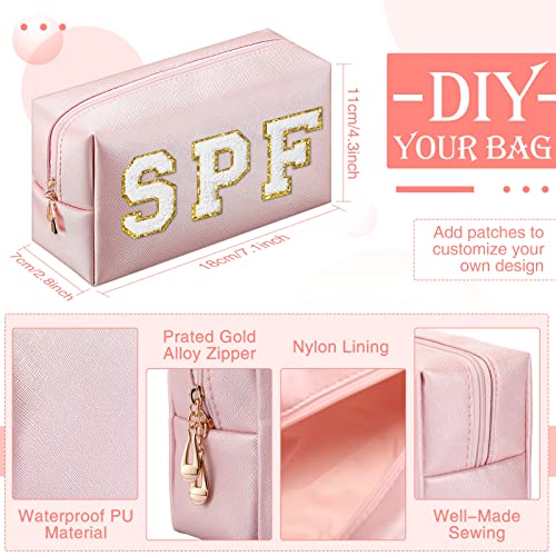 Sanwuta 9 Pcs Makeup Bags Bulk Rose Gold Travel Cosmetic Organizer