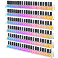 24-Inch Wall Mounted Nail Polish Organizer Shelves Set of 6 Clear