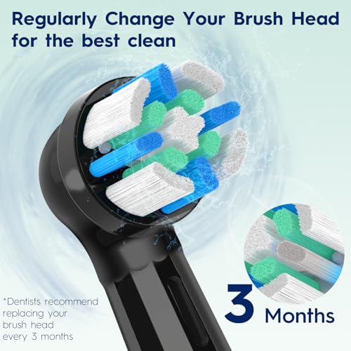 DeBizz Black Replacement Toothbrush Heads for Oral B iO Series 3-10 | 10 Pack
