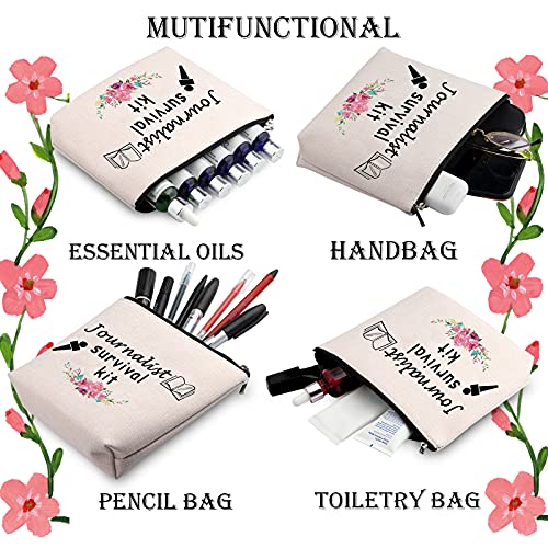WCGXKO Journalist Survival Kit Zipper Pouch Makeup Bag Court Reporter Graduation Gift Journalism Gift (Journalist Survival)
