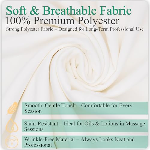 MAYOKEN¢ç 2PCS Massage Table Sheets with Face Hole ? 95" x 56" Extra-Large Polyester Cover, Wrinkle-Resistant, Machine Washable, Durable Massage Table Sheets for Professional Spa & Salon Therapy