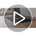 Arenarug Scalloped Kitchen Floor Mats 2PCS - Black, 24 x 39 & 24 x 59 Inches