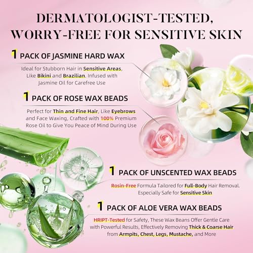 LANSLEYWAX Digital Waxing Kit for Women Men - Water Pink Waxing Machine with 39 Accessories - Hard Wax Kit for Arm Leg Brazilian Bikini Face Sensitive Skin, Wax Warmer Hair Removal for Home/Salon Use