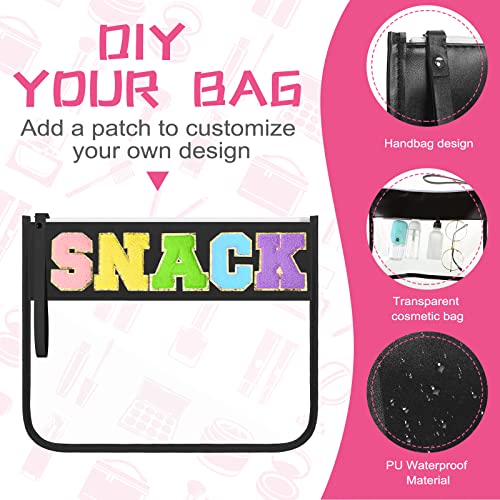 Clear Makeup & Toiletry Bag with Multi Colors - Waterproof PVC Pouch, 16 Pieces