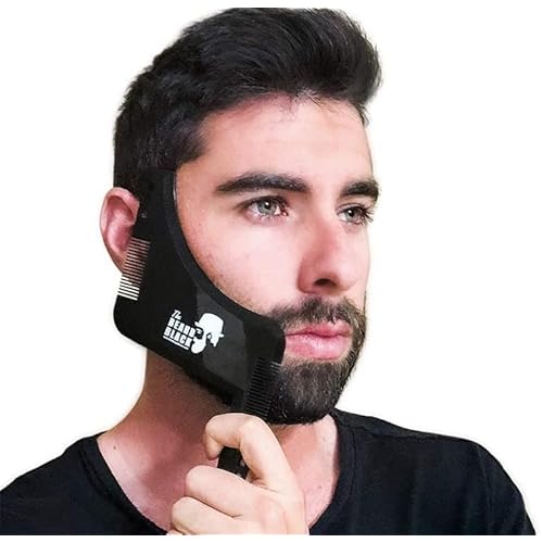 The BEARD BLACK Beard Shaping & Styling Tool with Inbuilt Comb, Perfect for Line Up & Edging, Use with Beard Trimmer or Razor