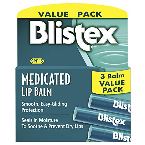 Blistex Medicated Lip Balm, 0.15 Ounce, 3 Count & Gold Bond Healing Hand Cream, 3 oz., With Aloe, Moisture That Lasts Through Handwashing