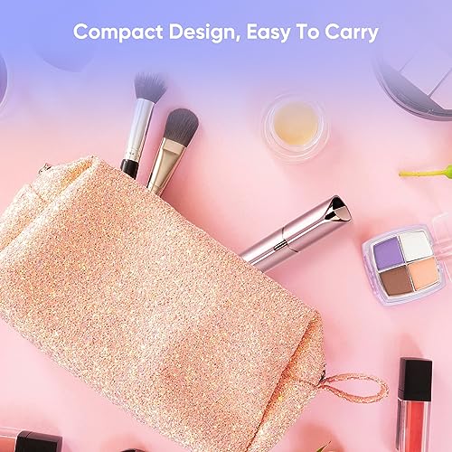 Facial Hair Remover for Women- as Seen on TV Painless Face Shaver -Mini Hair Remover, Electric Razor Shaver Portable Bikini Epilator for Lips, Chin, Armpit, Peach Fuzz, Fingers, Neck, Cheek(Rose Gold)