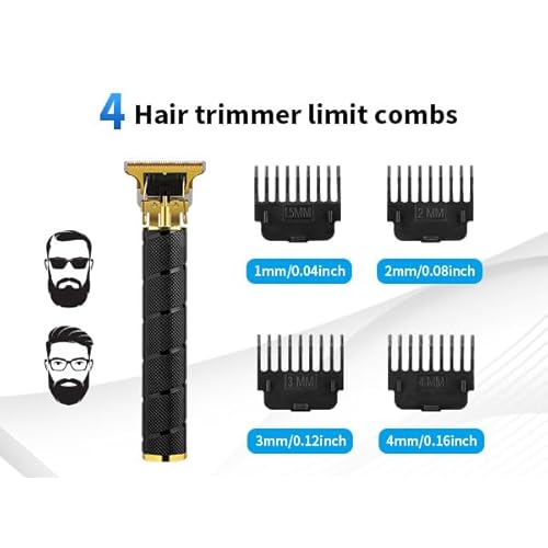 HIENA PRO Professional Hair Clipper Set for Men, Cordless Barber Clippers Set and Trimmer Kit, USB Rechargeable Electric Beard Trimmer Foil Shaver & Men's Facial Grooming Tool Kit, Gifts for Men