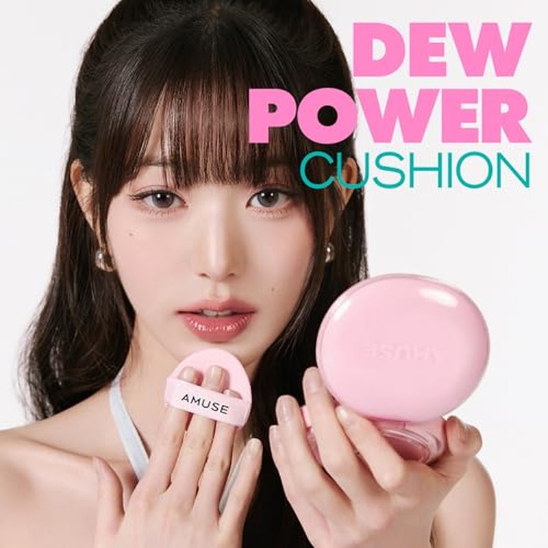 Amuse SEOUL DEW POWER VEGAN CUSHION ([REFILL] 03 HONEY) | Dewy, glow, long-lasting, clean beauty, lightweight, natural look, foundation for sensitive skin, hydrating cushion